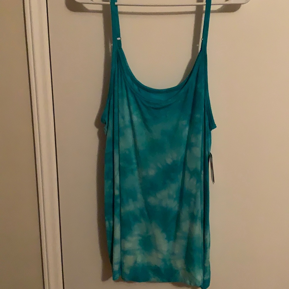 NWT Torrid Super Soft Green Tie Dye Swing Cami 1X